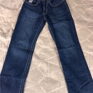 Dark Blue Cinch Denim Jeans